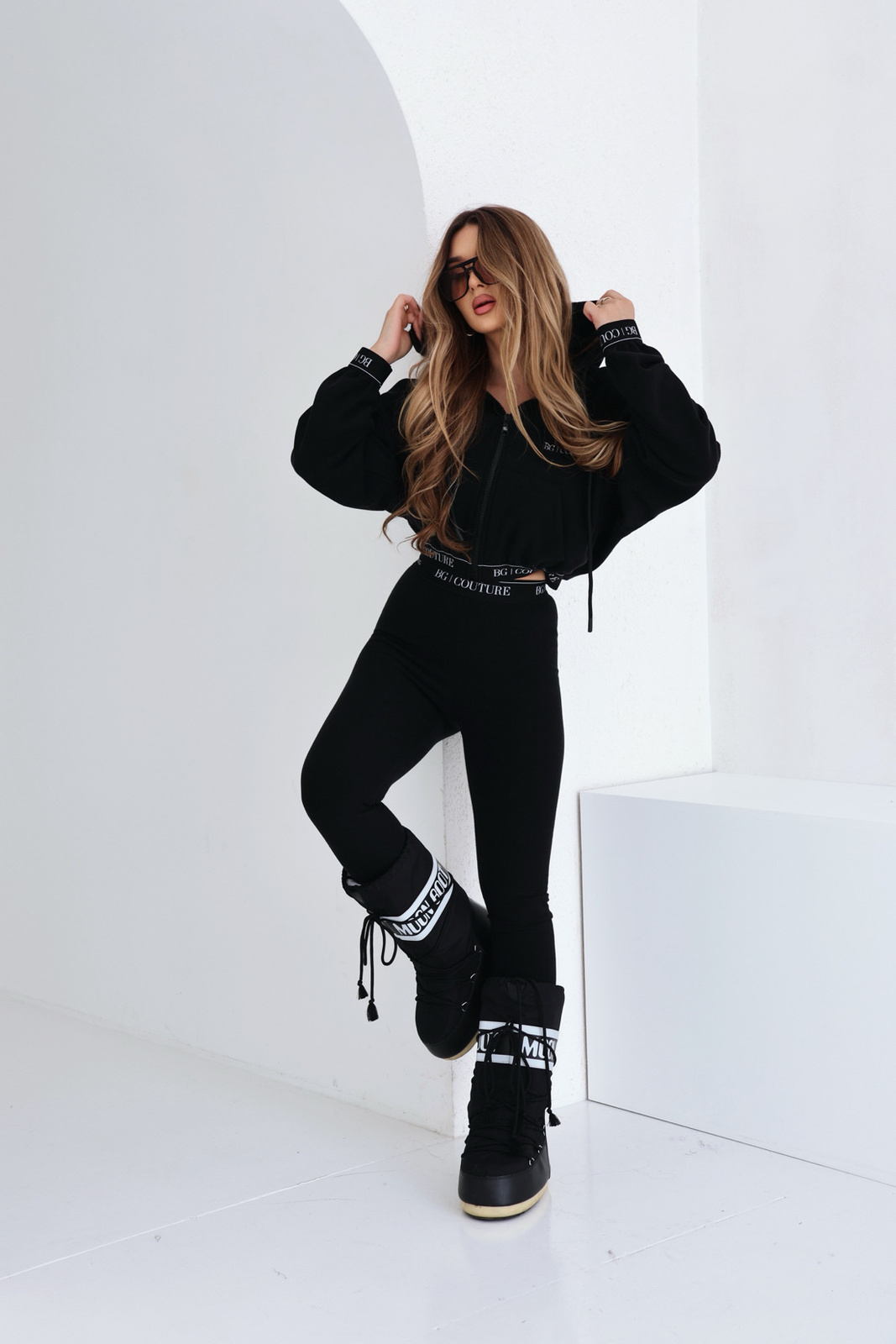 Legginsy damskie BG Swan | czarny