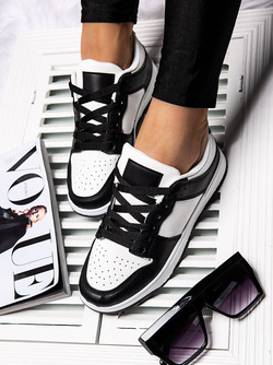 Damskie buty sportowe czarno-białe HL941CB