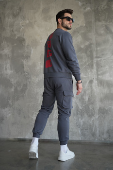 SPODNIE MĘSKIE BG TRACK | GRAFIT