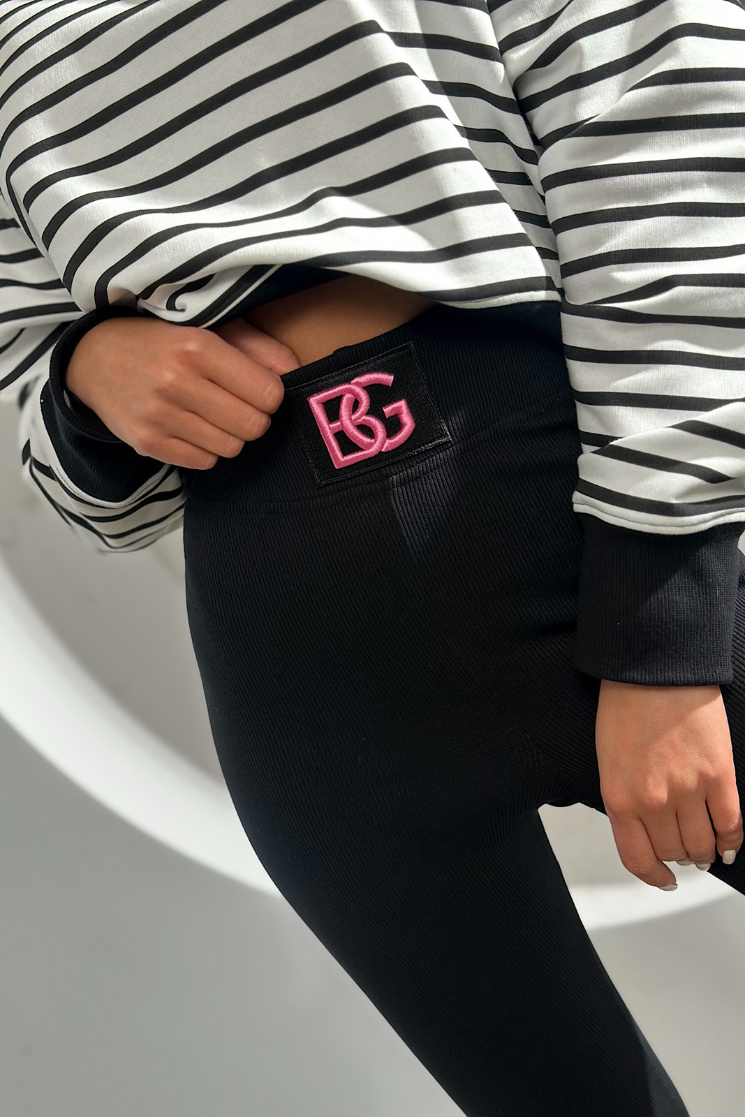 LEGGINSY DAMSKIE BG FIT ME | CZARNY