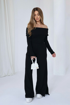 SPODNIE DAMSKIE BG FANCY | CZARNY