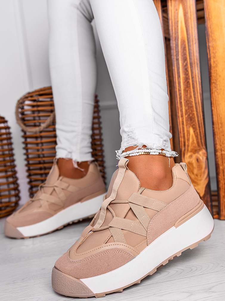 Damskie buty sportowe beżowe BL301BE